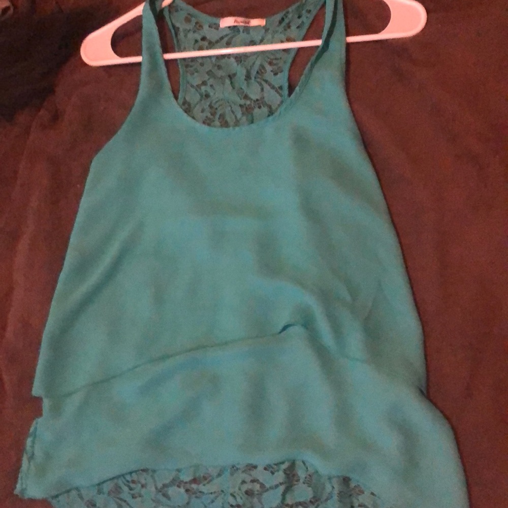 Blue Layered Racerback tank